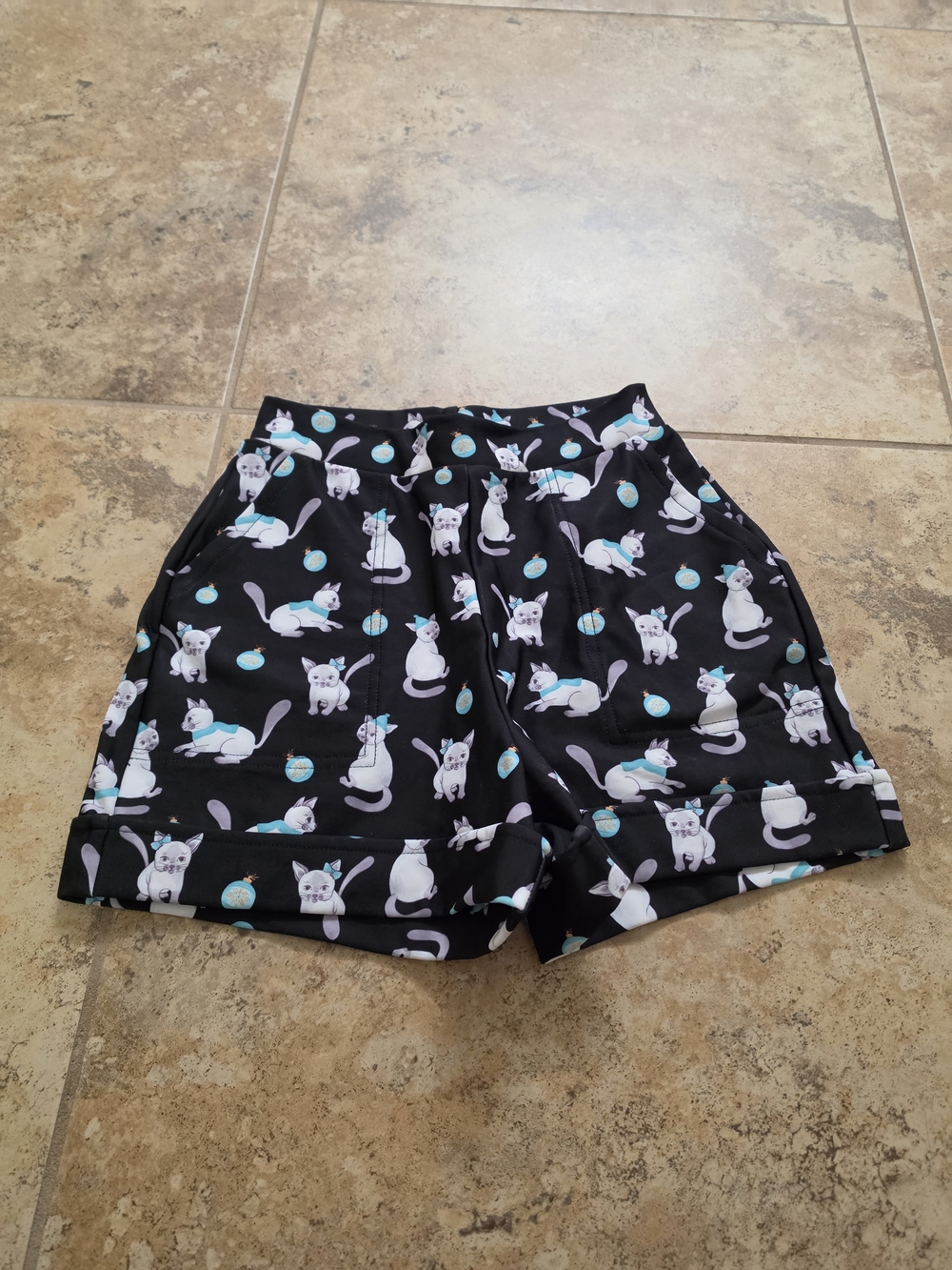 BlackMilk Christmas Cat Shorts